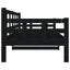 daybed 80x200 cm massivt fyrretræ sort
