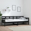 daybed 80x200 cm massivt fyrretræ sort