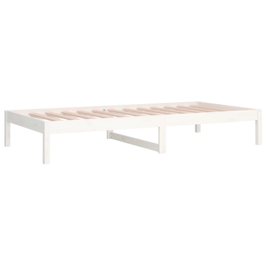 daybed uden madras 90x200 cm massivt fyrretræ hvid