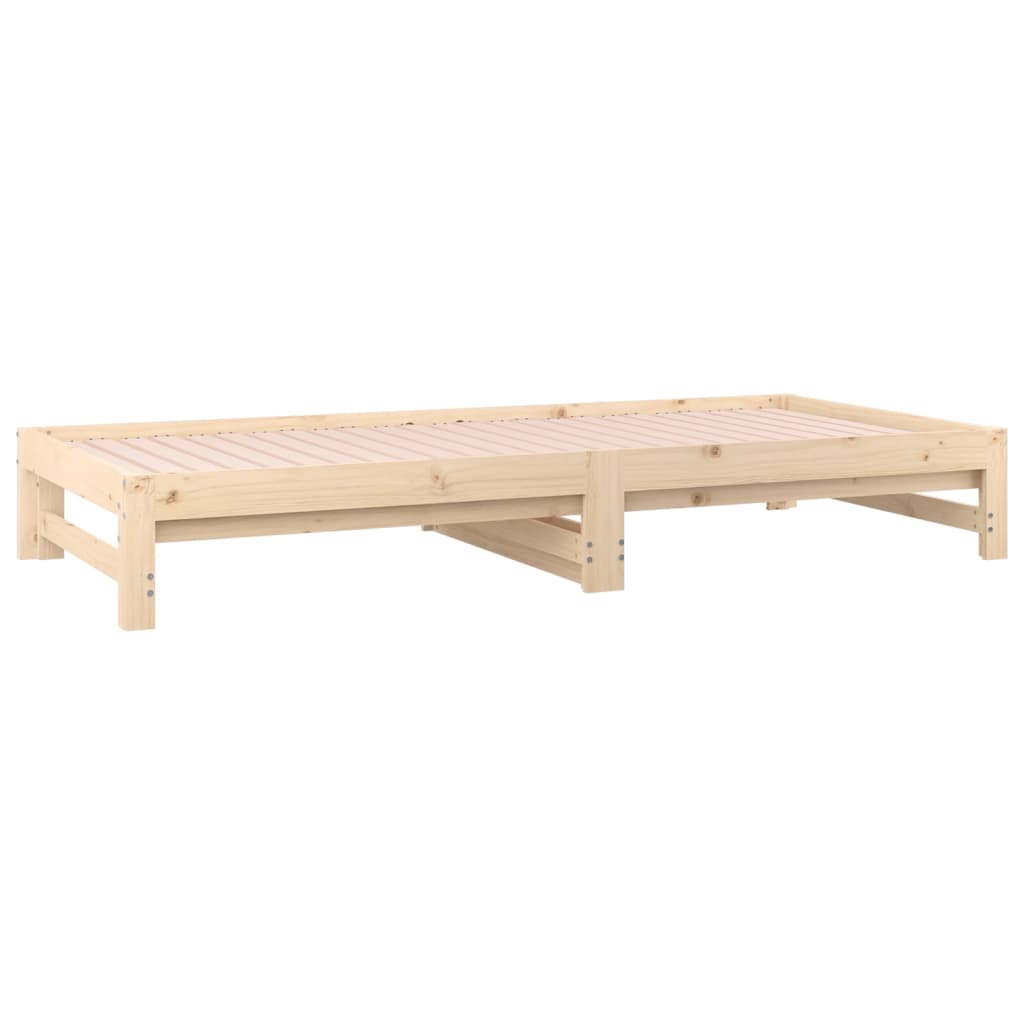 daybed med udtræk 2x(90x200) cm massivt fyrretræ