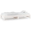 daybed med udtræk 2x(90x200) cm massivt fyrretræ hvid
