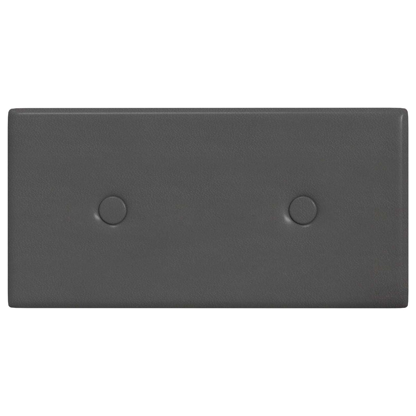 Væghovedgærde 12 pcs Grå 30 x 15 cm Faux læder