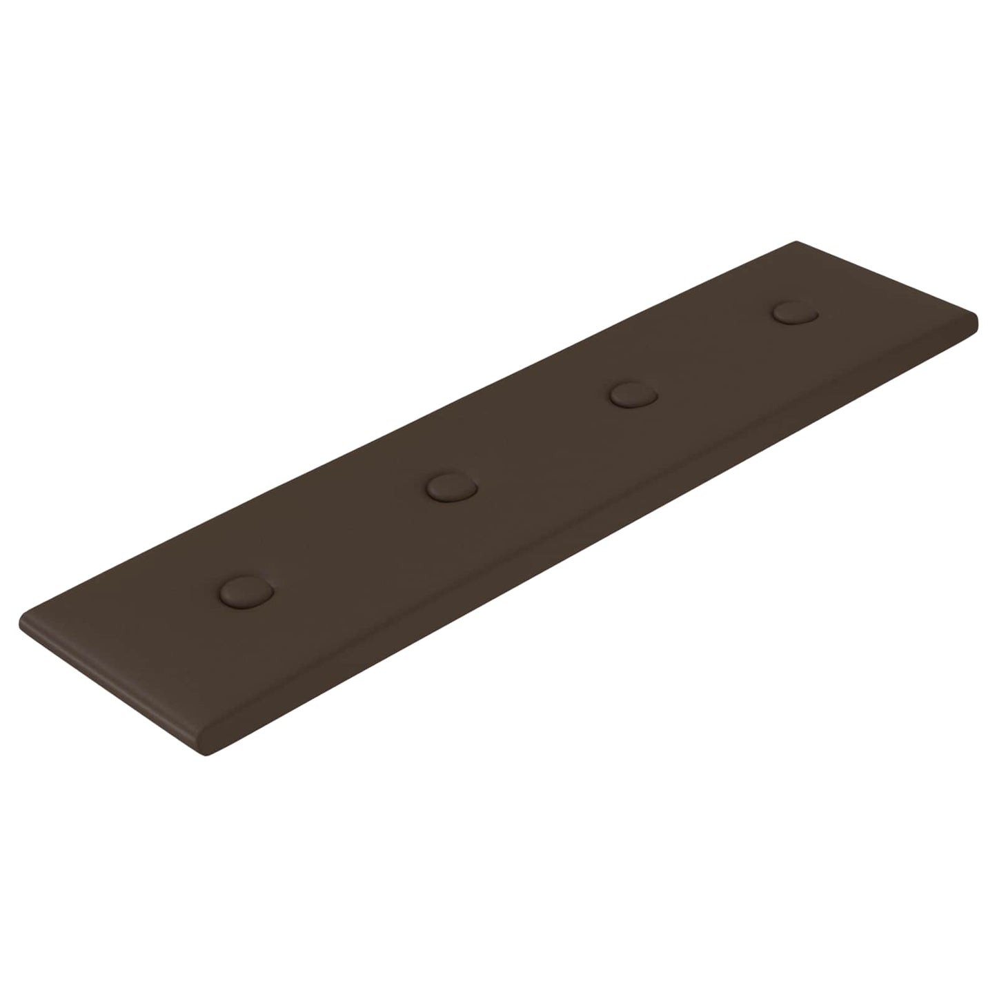 Væghovedgærde 12 pcs Brun 60 x 15 cm Faux læder