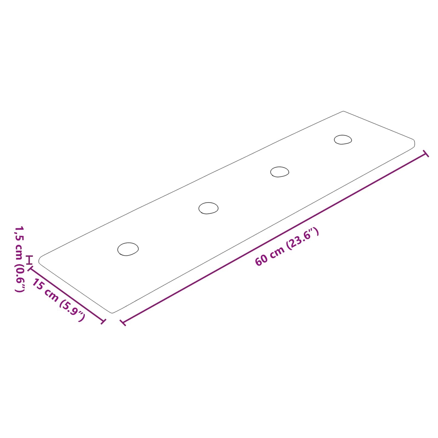 Væghovedgærde 12 pcs Brun 60 x 15 cm Faux læder