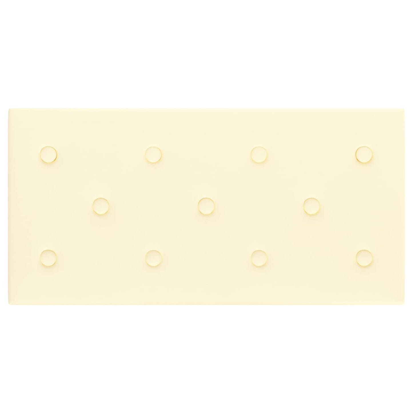 Væghovedgærde 12 pcs Creme 60 x 30 cm Faux læder