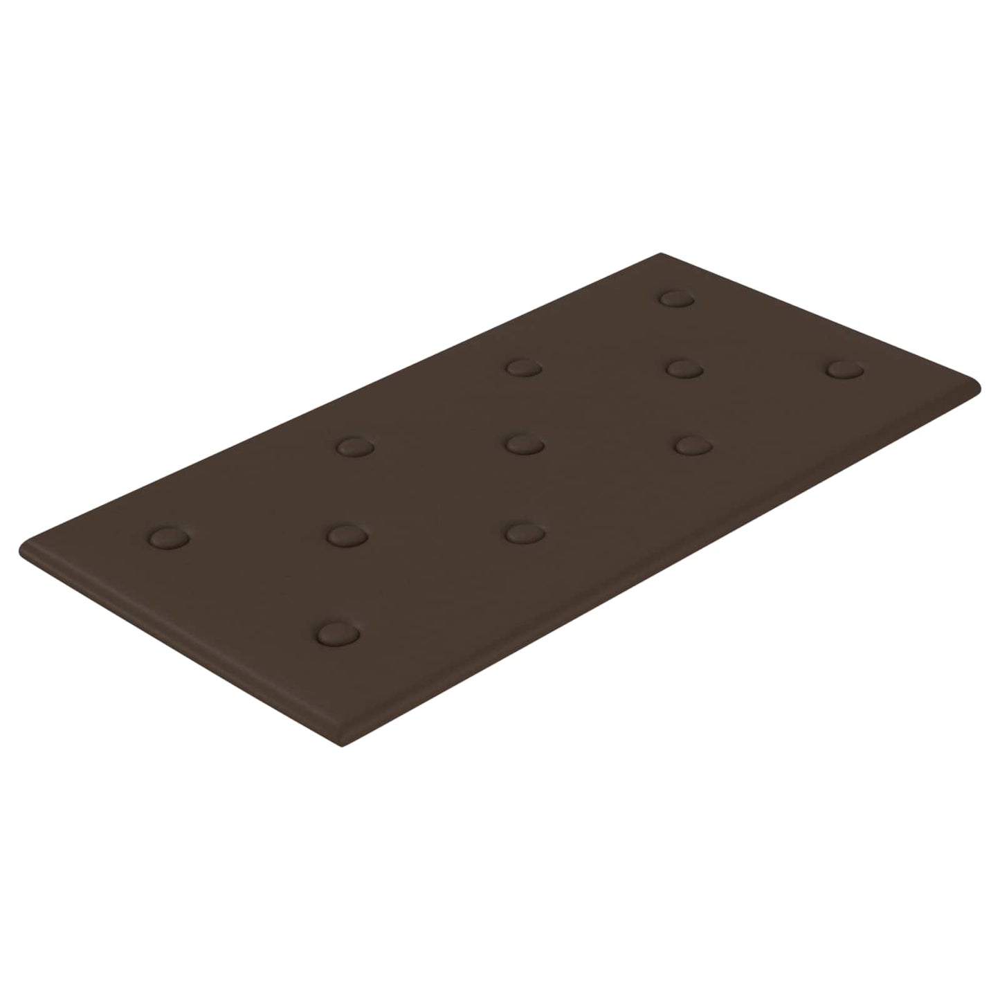 Væghovedgærde 12 pcs Brun 60 x 30 cm Faux læder