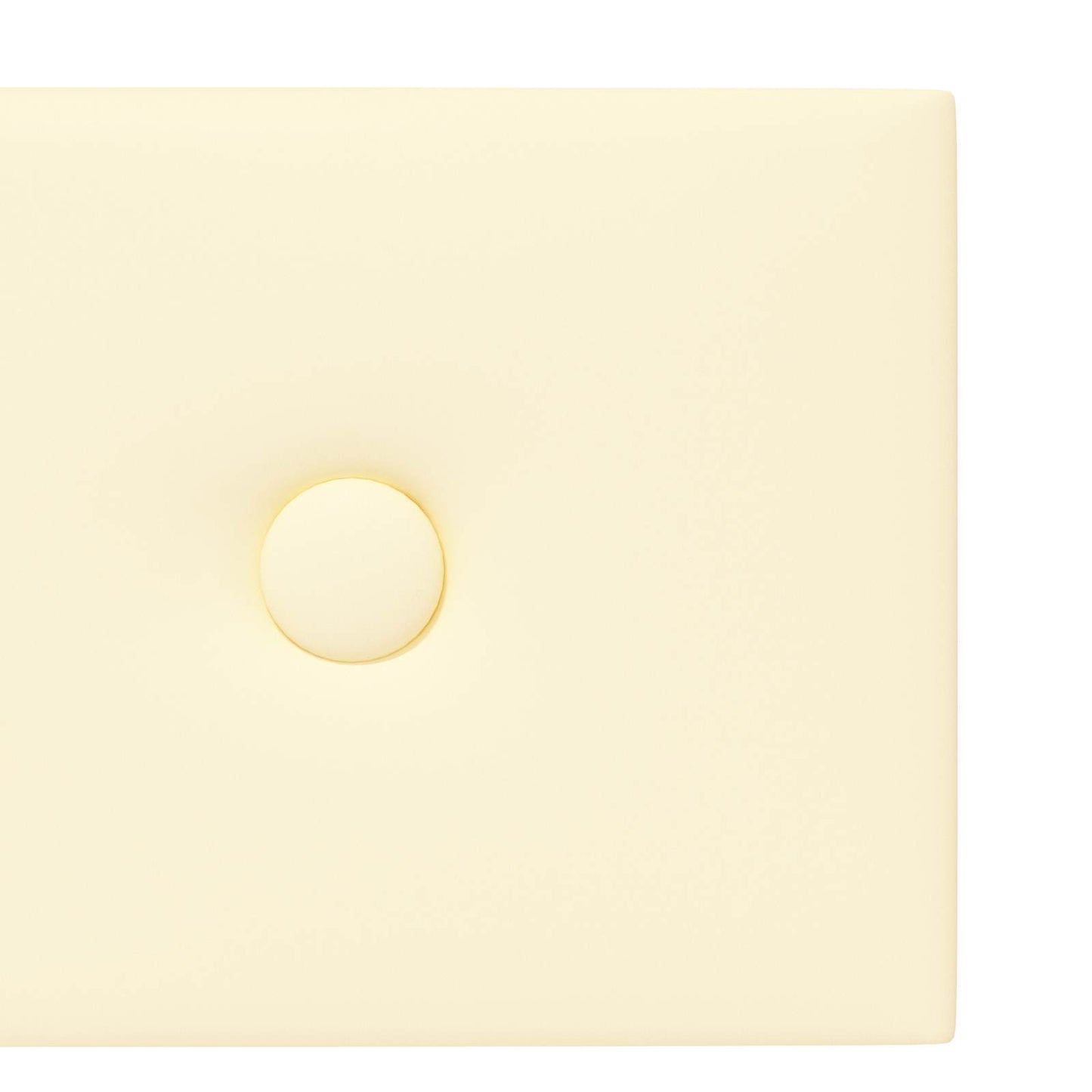Væghovedgærde 12 pcs Creme 90 x 15 cm Faux læder