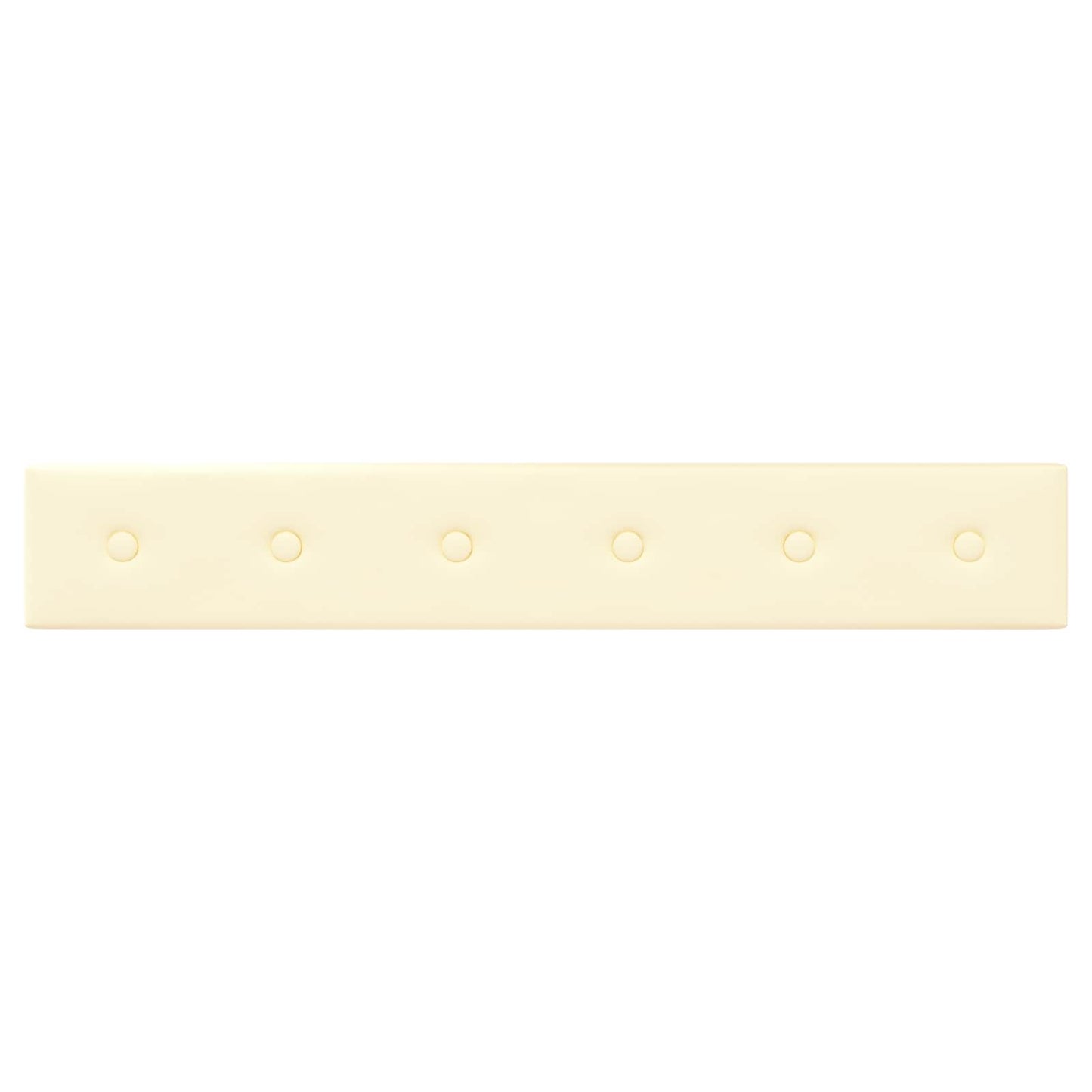Væghovedgærde 12 pcs Creme 90 x 15 cm Faux læder