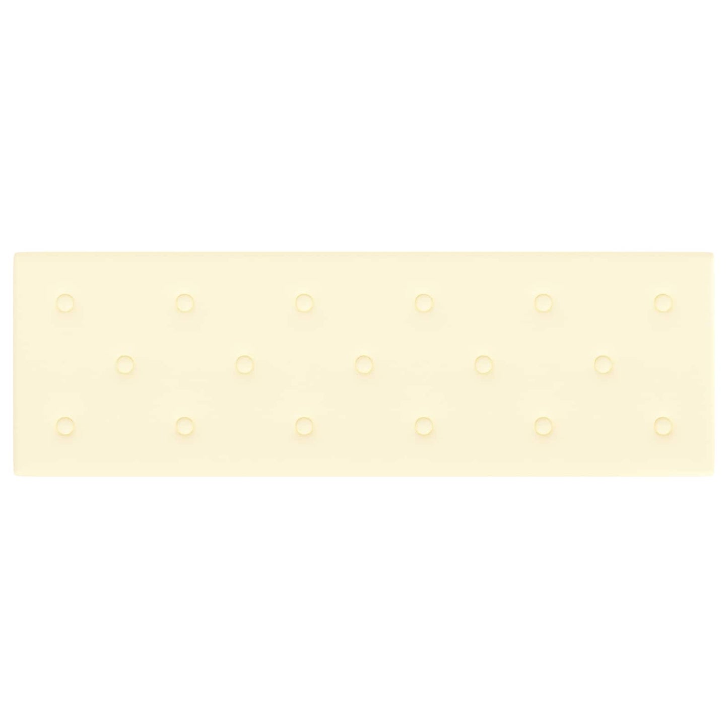 Væghovedgærde 12 pcs Creme 90 x 30 cm Faux læder