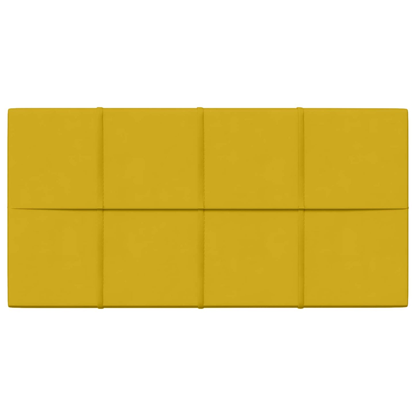 Væghovedgærde 12 pcs Gul 60 x 30 cm Fløjl