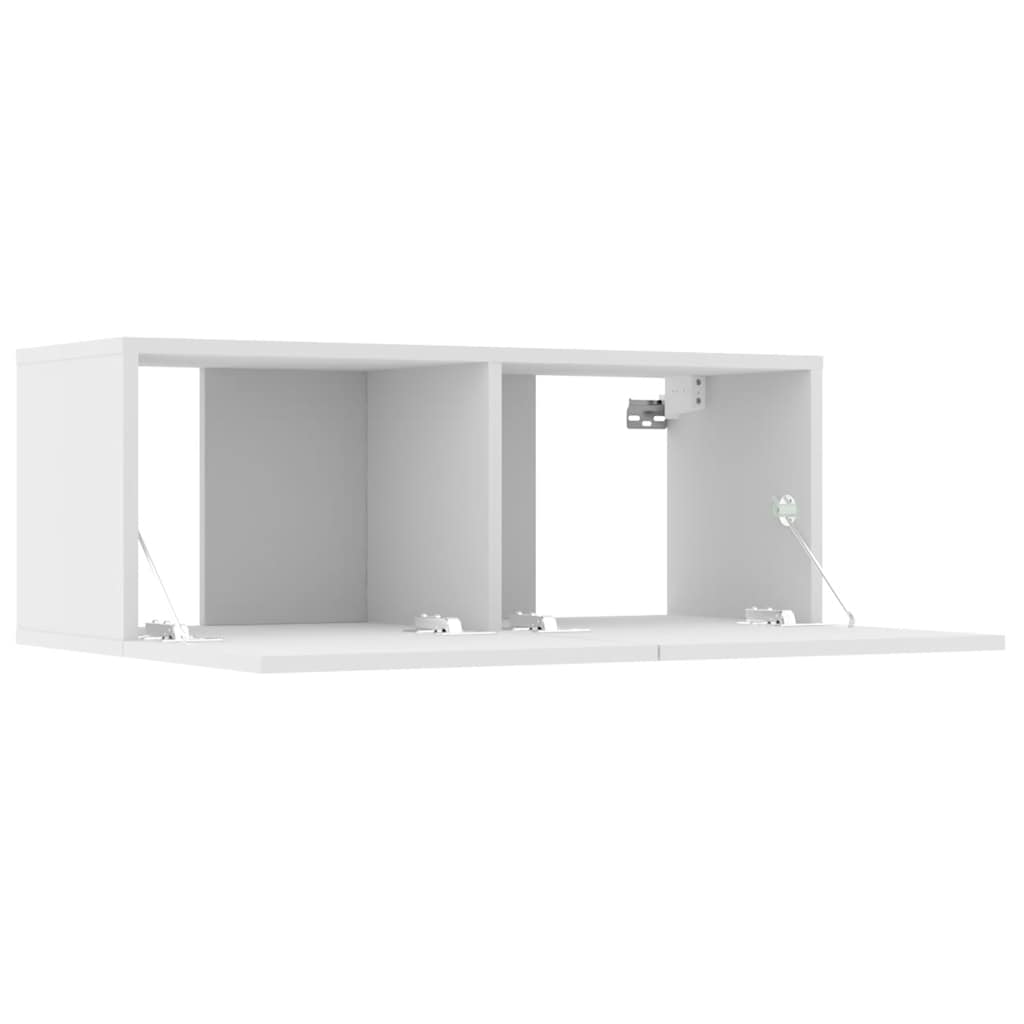 tv-skabe 2 stk. 80x30x30 cm konstrueret træ hvid