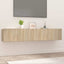 tv-skabe 2 stk. 80x30x30 cm konstrueret træ sonoma-eg