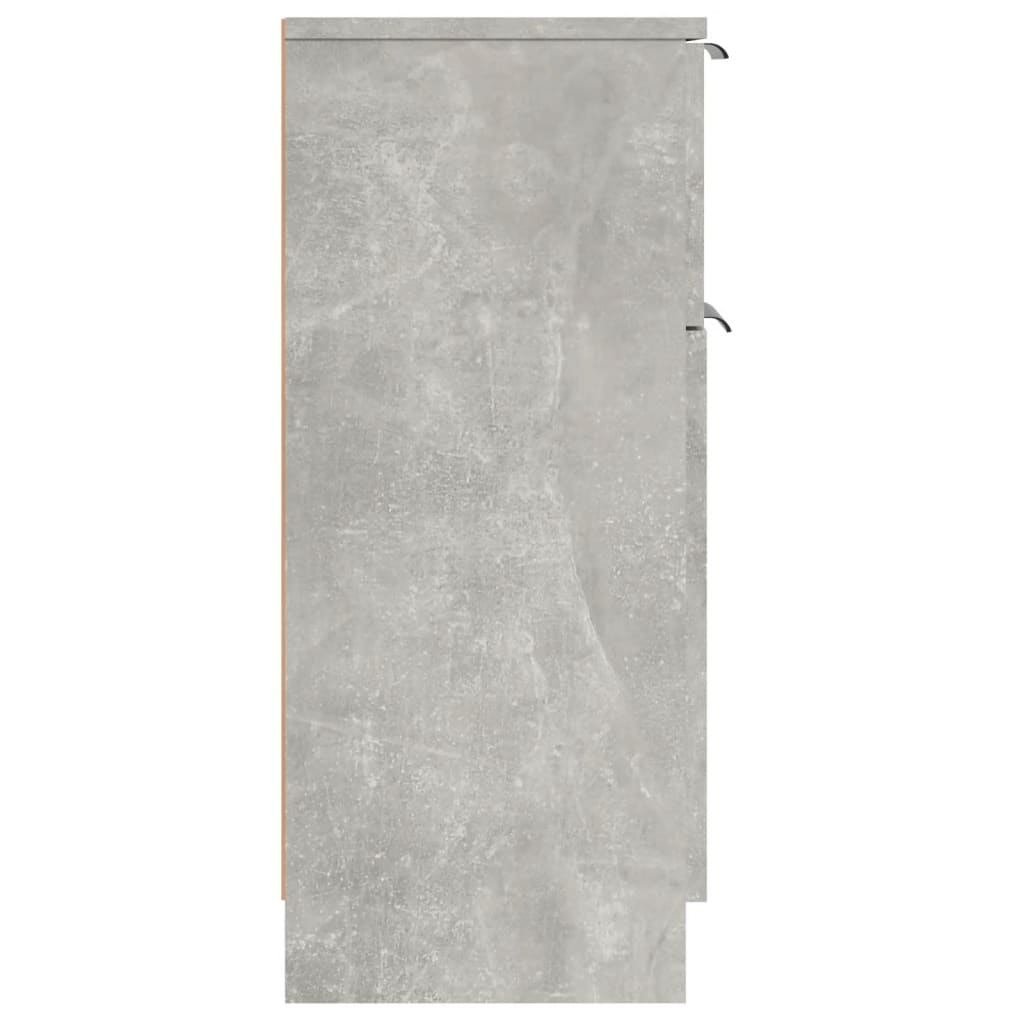 skænk 30x30x70 cm konstrueret træ betongrå