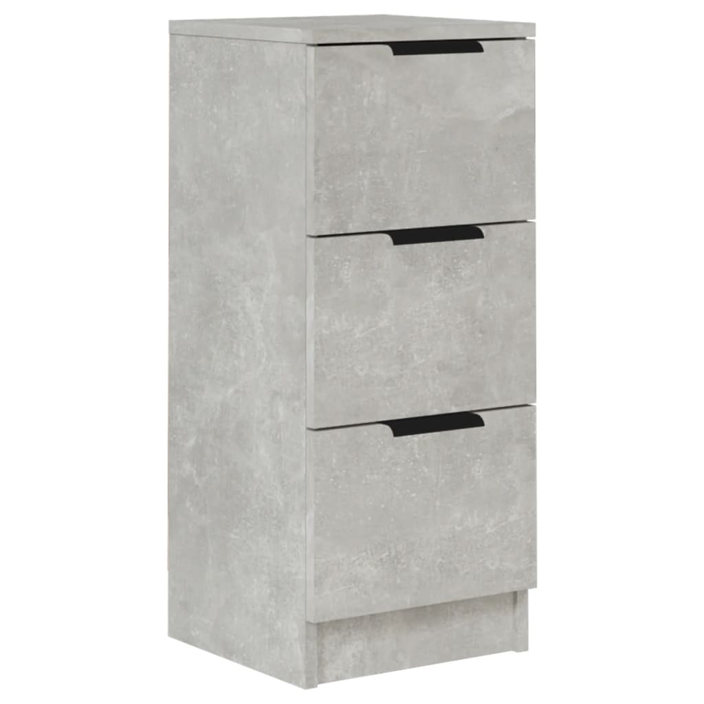 skænk 30x30x70 cm konstrueret træ betongrå