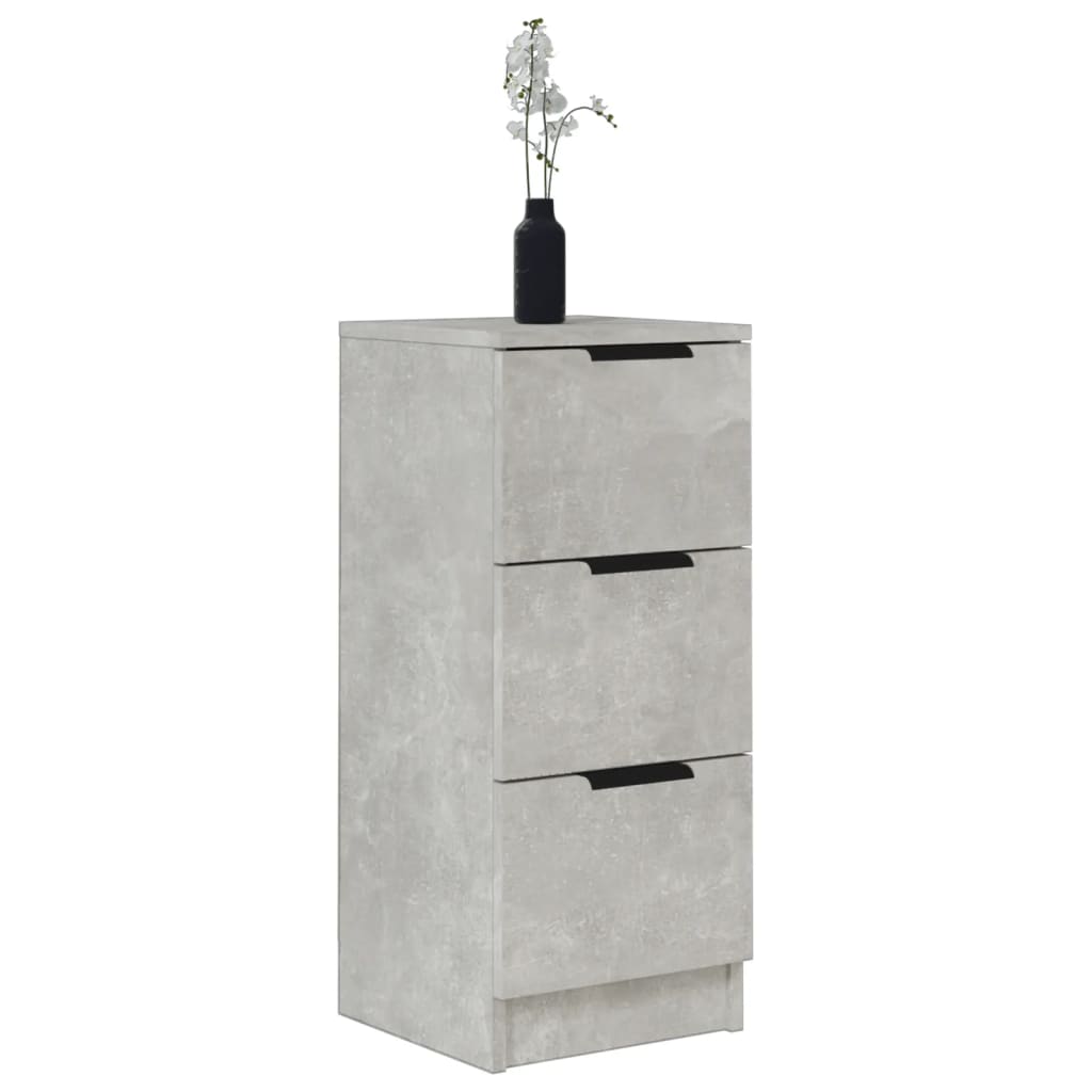 skænk 30x30x70 cm konstrueret træ betongrå