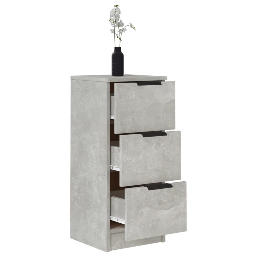 skænk 30x30x70 cm konstrueret træ betongrå