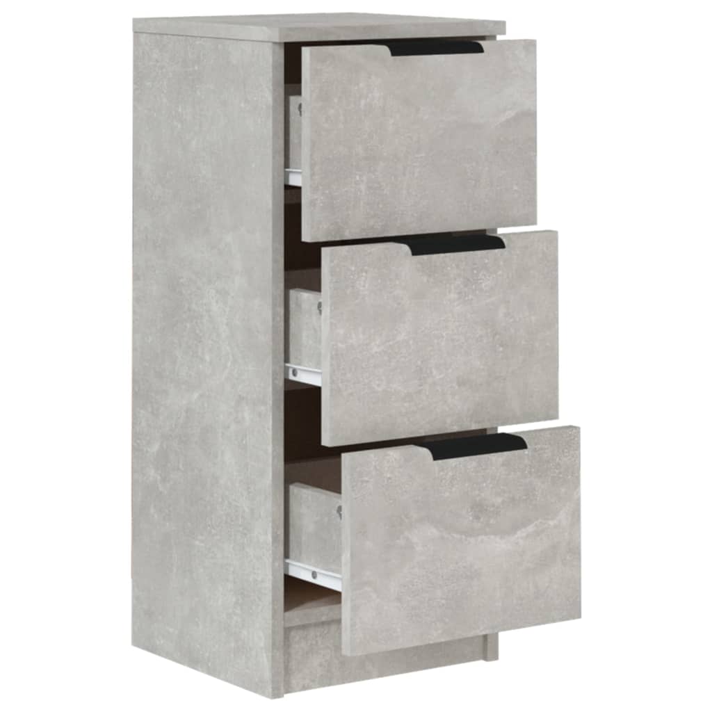 skænke 2 stk. 30x30x70 cm konstrueret træ betongrå
