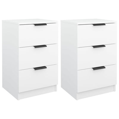 sengeborde 2 stk. 40x36x65 cm hvid