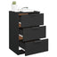 sengeborde 2 stk. 40x36x65 cm sort