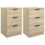 sengeborde 2 stk. 40x36x65 cm sonoma-eg