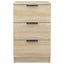 sengeborde 2 stk. 40x36x65 cm sonoma-eg