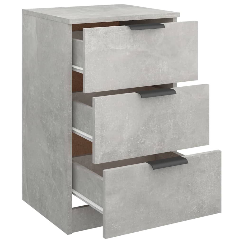 sengebord 40x36x65 cm 2 stk. betongrå