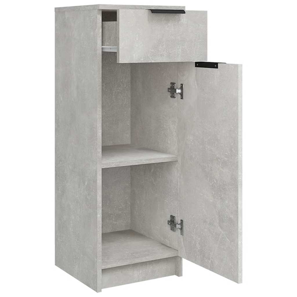 badeværelsesskab 32x34x90 cm konstrueret træ betongrå
