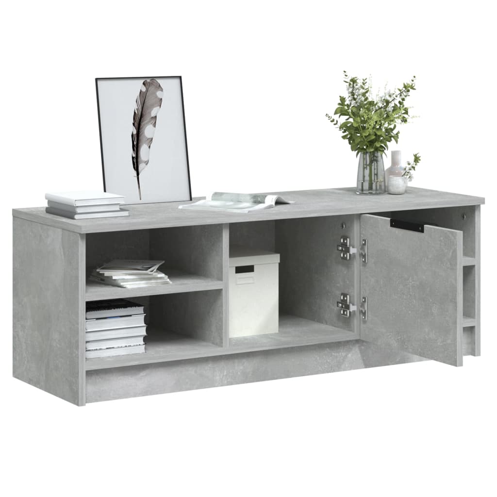 tv-bord 102x35,5x36,5 cm konstrueret træ betongrå