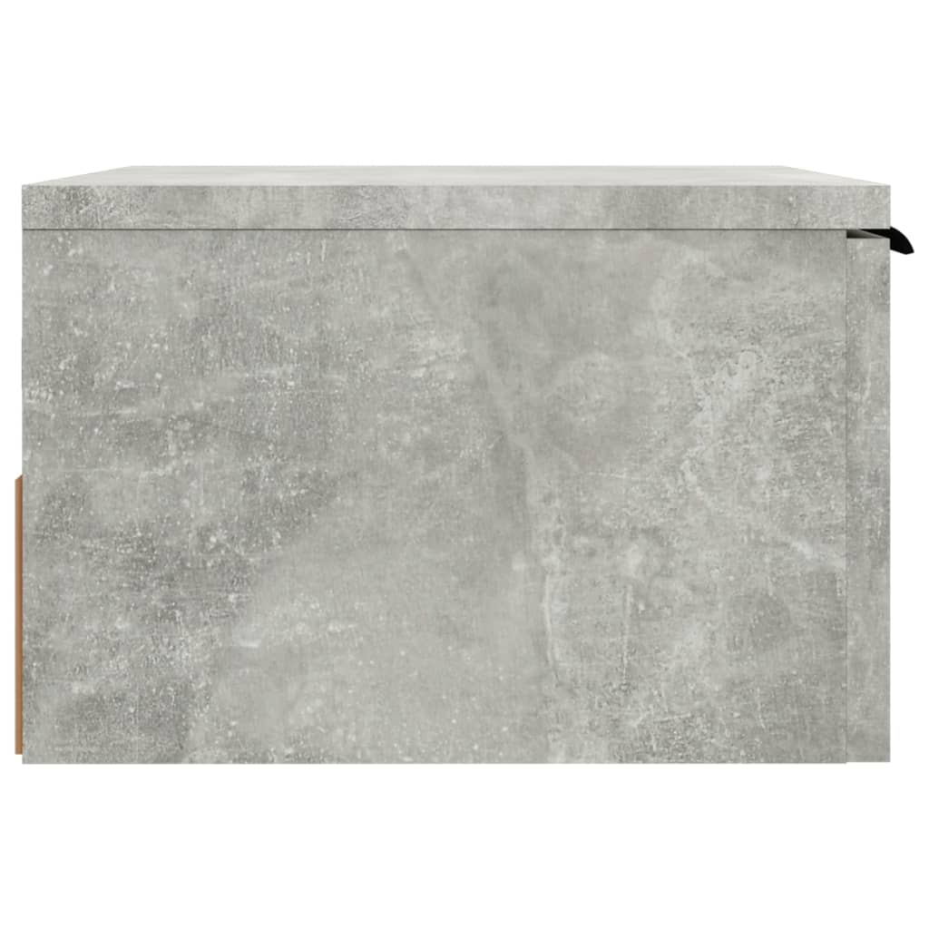 væghængt sengebord 34x30x20 cm betongrå