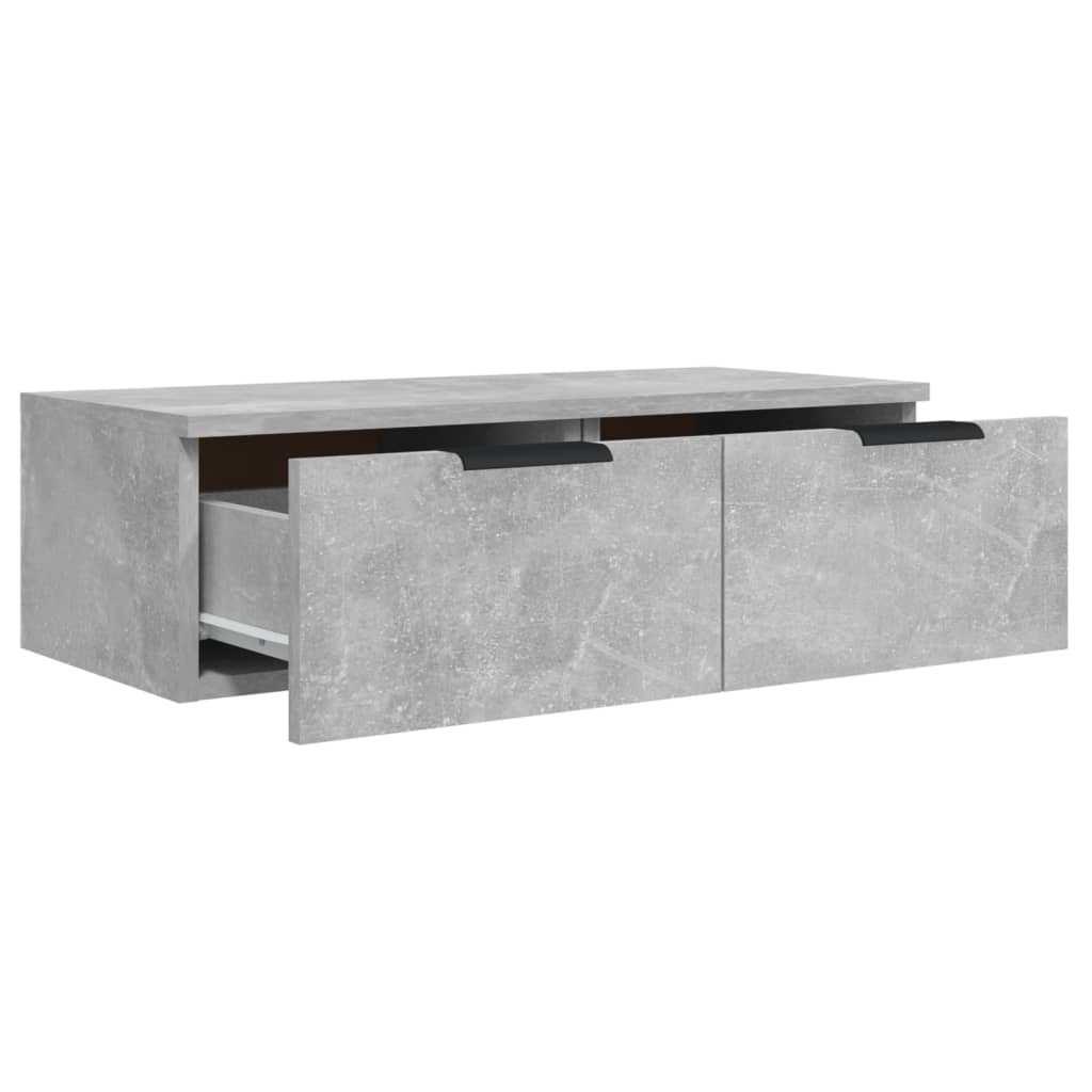 vægskab 68x30x20 cm konstrueret træ betongrå