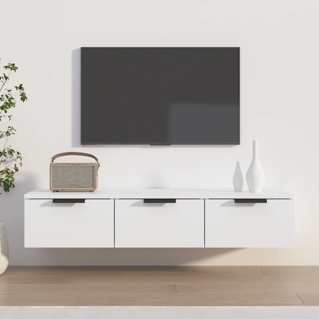 vægskab 102x30x20 cm konstrueret træ hvid