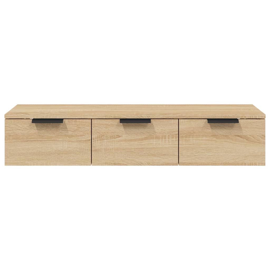 vægskab 102x30x20 cm konstrueret træ sonoma-eg