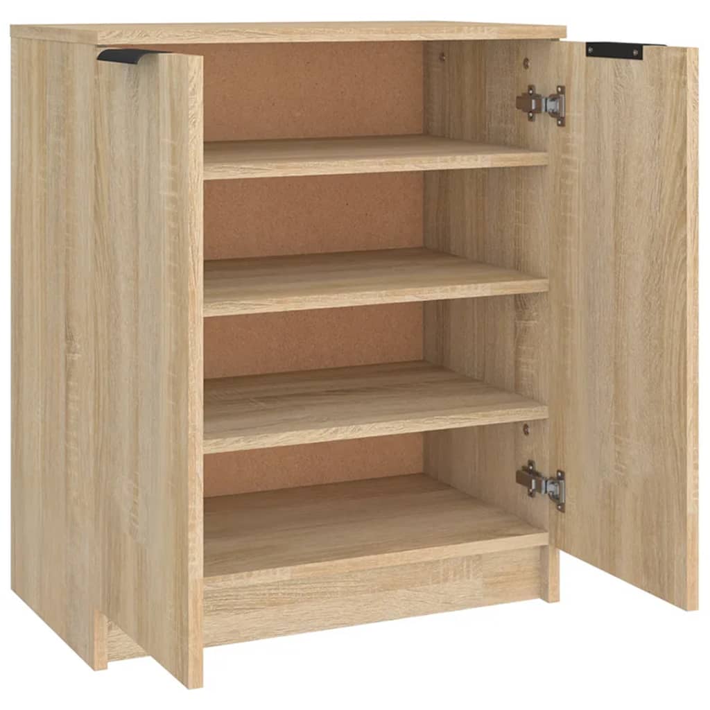 skoskab 59x35x70 cm konstrueret træ sonoma-eg