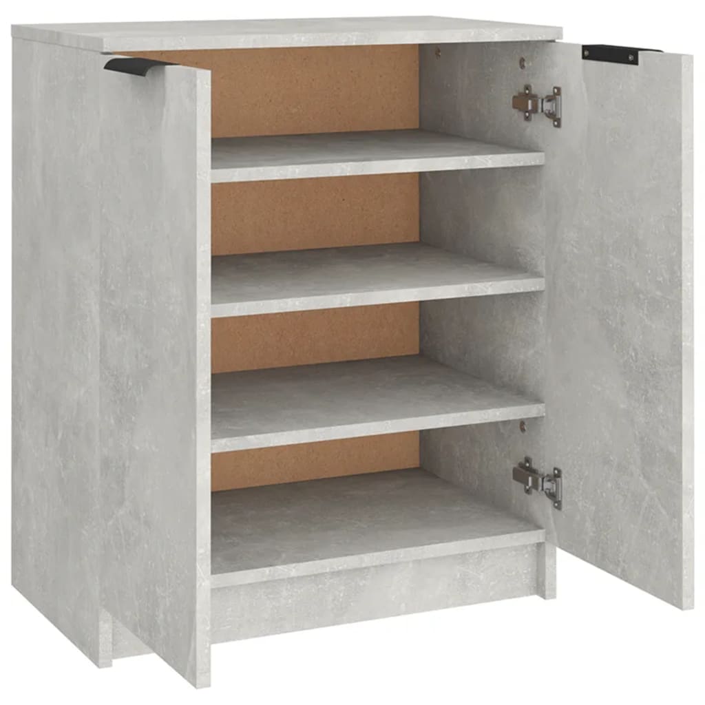 skoskab 59x35x70 cm konstrueret træ betongrå