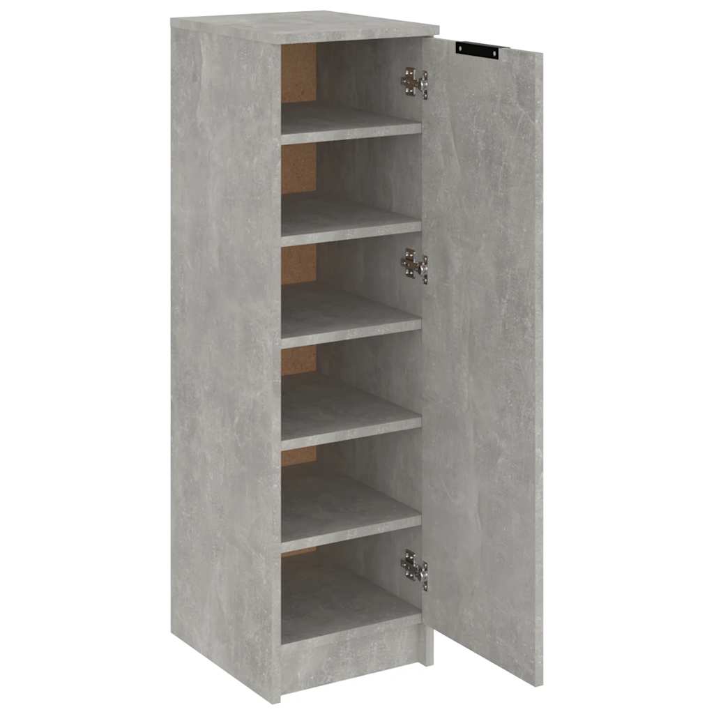 skoskab 30x35x100 cm konstrueret træ betongrå