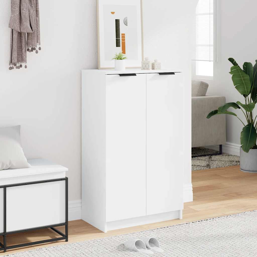 skoskab 59x35x100,5 cm konstrueret træ hvid