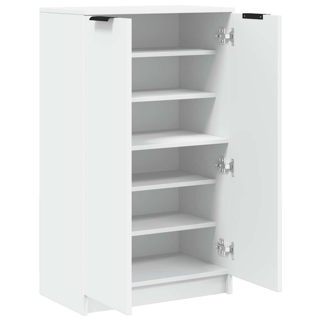 skoskab 59x35x100,5 cm konstrueret træ hvid