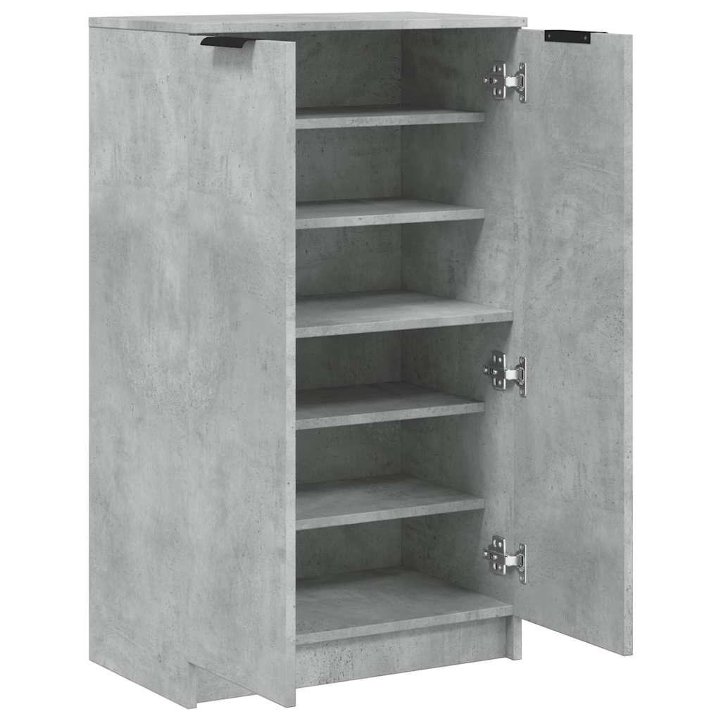 skoskab 59x35x100,5 cm konstrueret træ betongrå