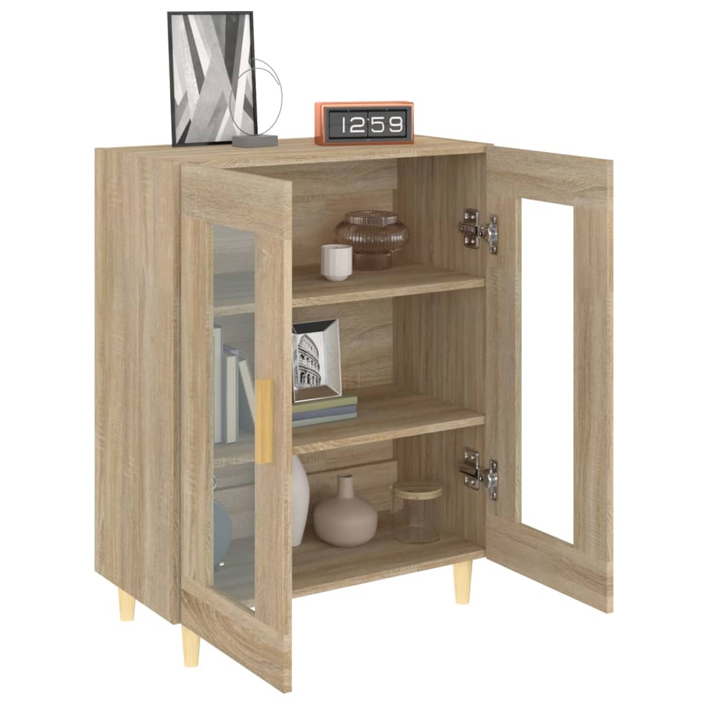 skænk 69,5x34x90 cm konstrueret træ sonoma-eg