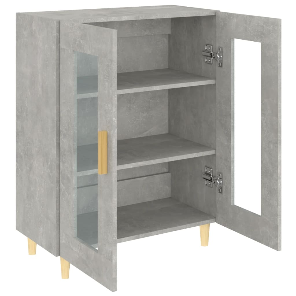 skænk 69,5x34x90 cm konstrueret træ betongrå