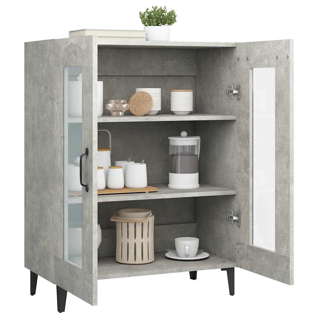skænk 69,5x34x90 cm konstrueret træ betongrå