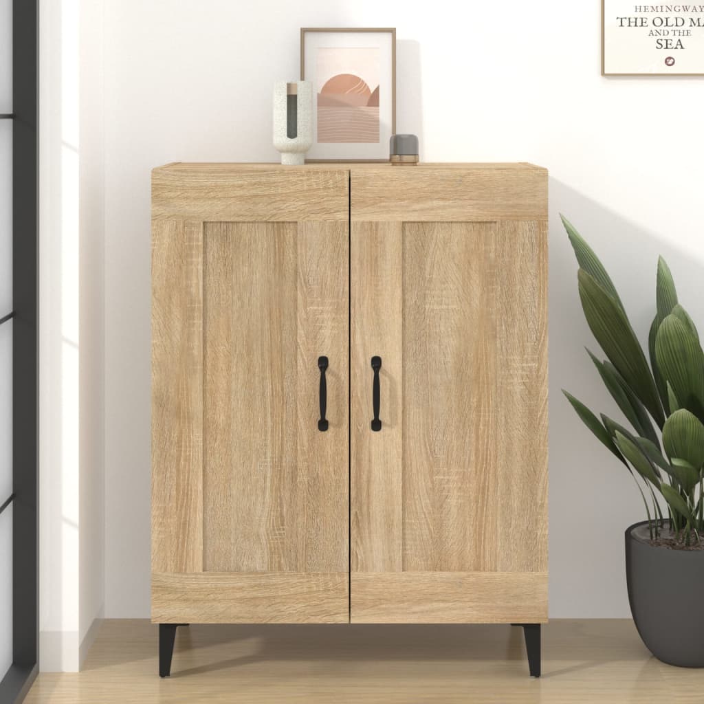 skænk 69,5x34x90 cm konstrueret træ sonoma-eg