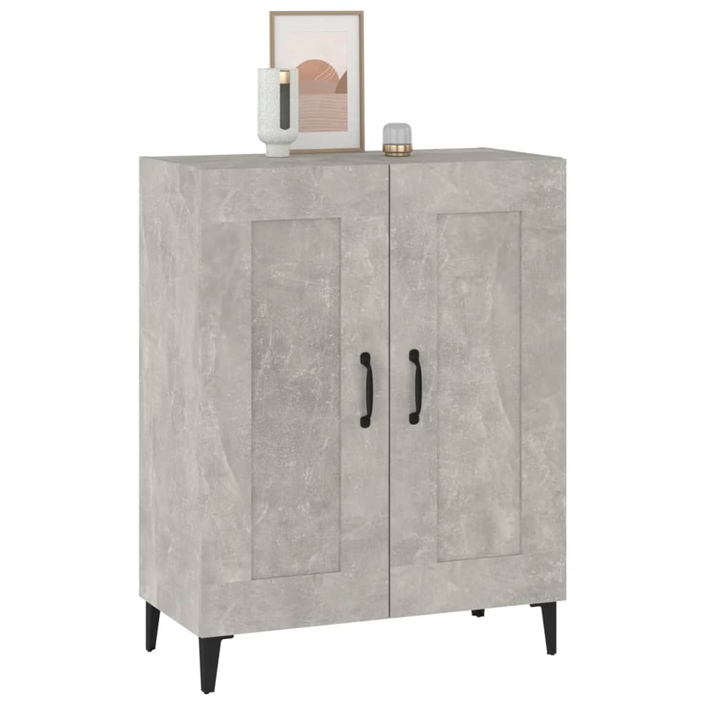 skænk 69,5x34x90 cm konstrueret træ betongrå