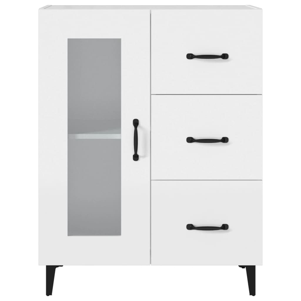 skænk 69,5x34x90 cm konstrueret træ hvid