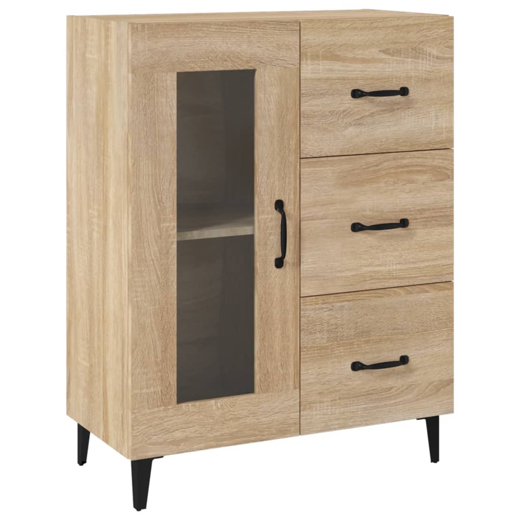 skænk 69,5x34x90 cm konstrueret træ sonoma-eg