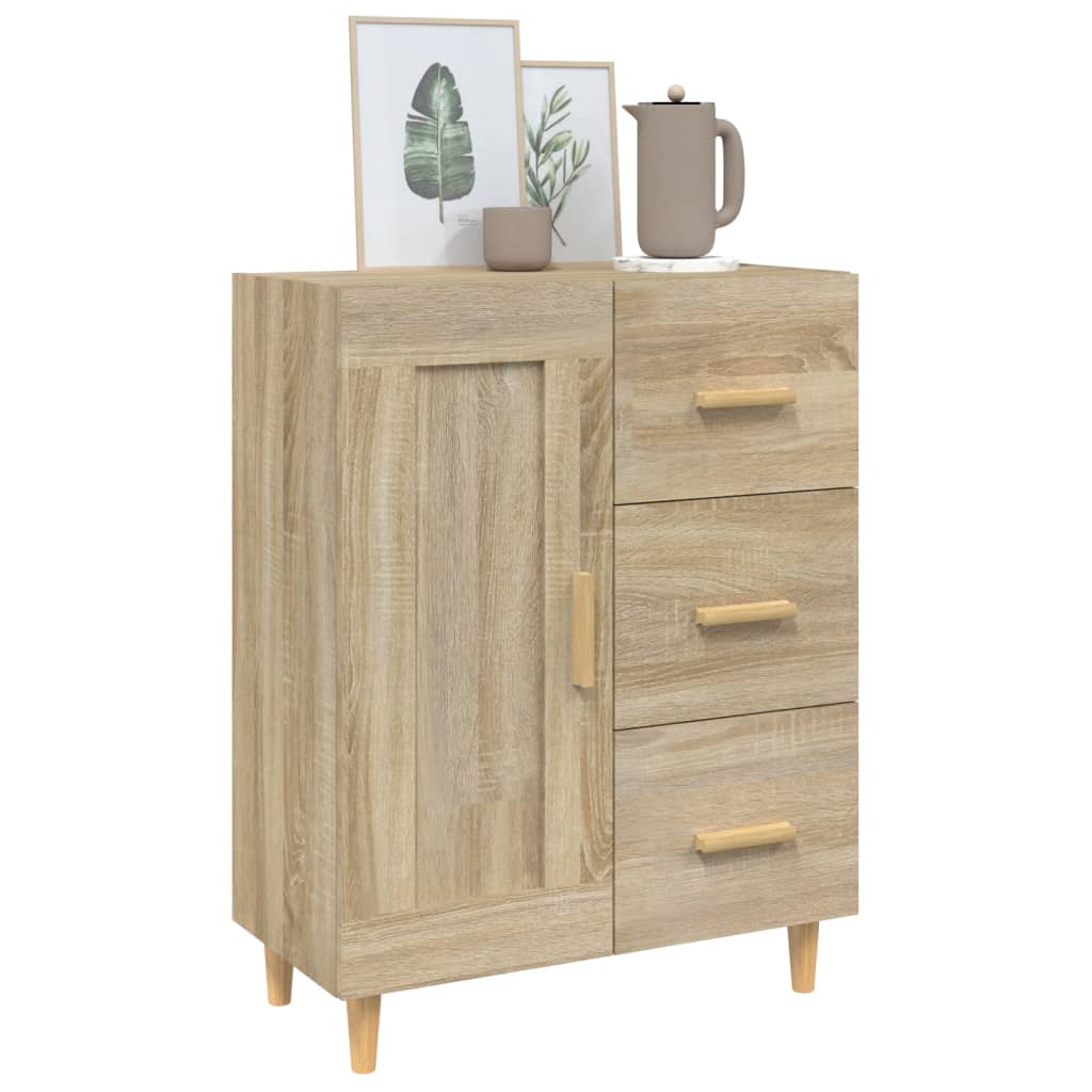 skænk 69,5x34x90 cm konstrueret træ sonoma-eg