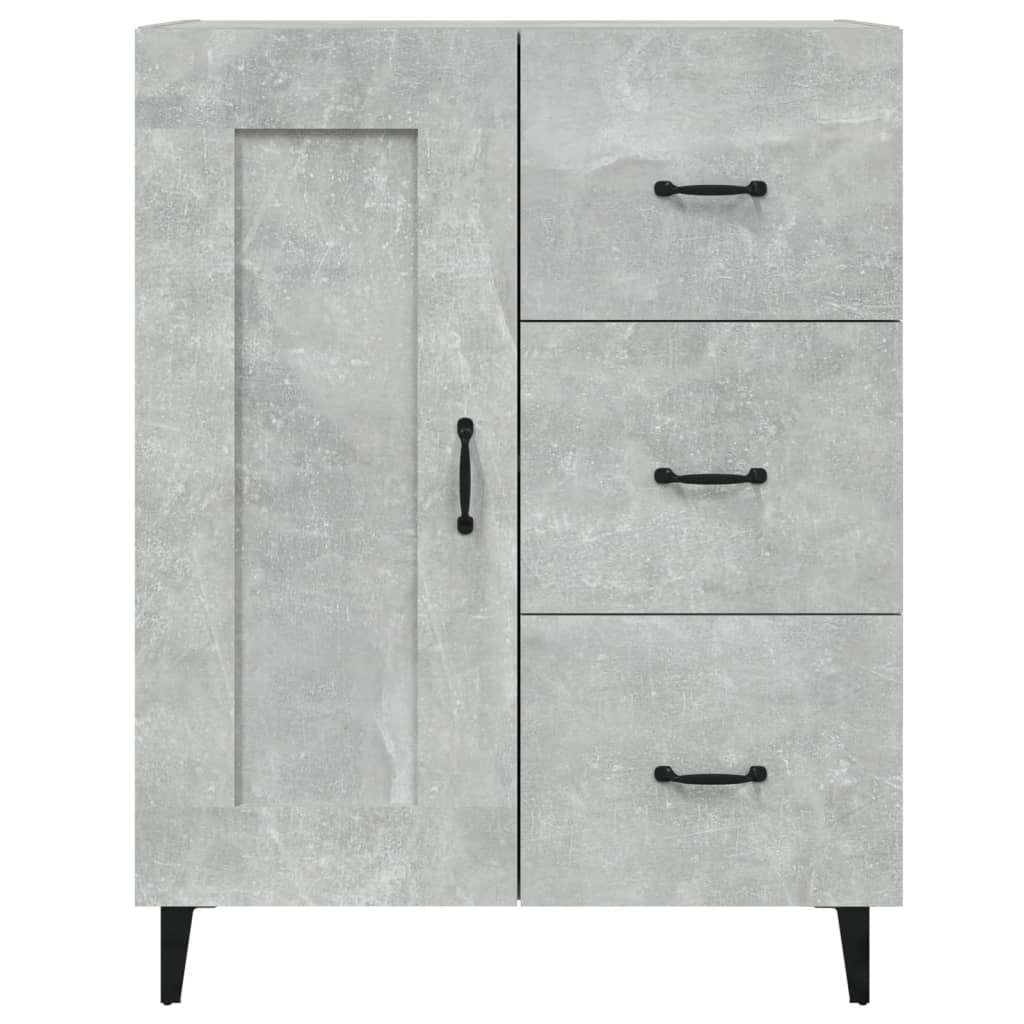 skænk 69,5x34x90 cm konstrueret træ betongrå