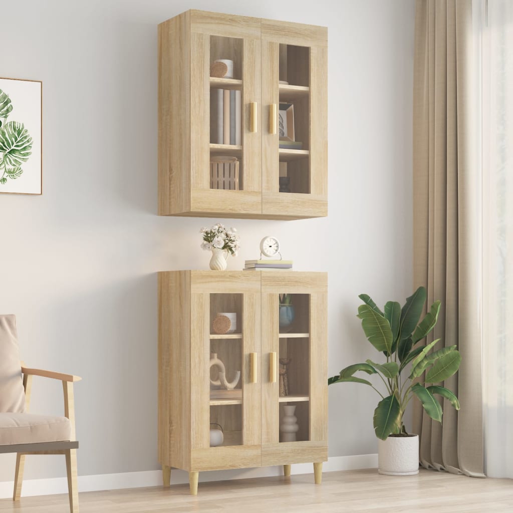 vægskab 69,5x34x90 cm sonoma-eg