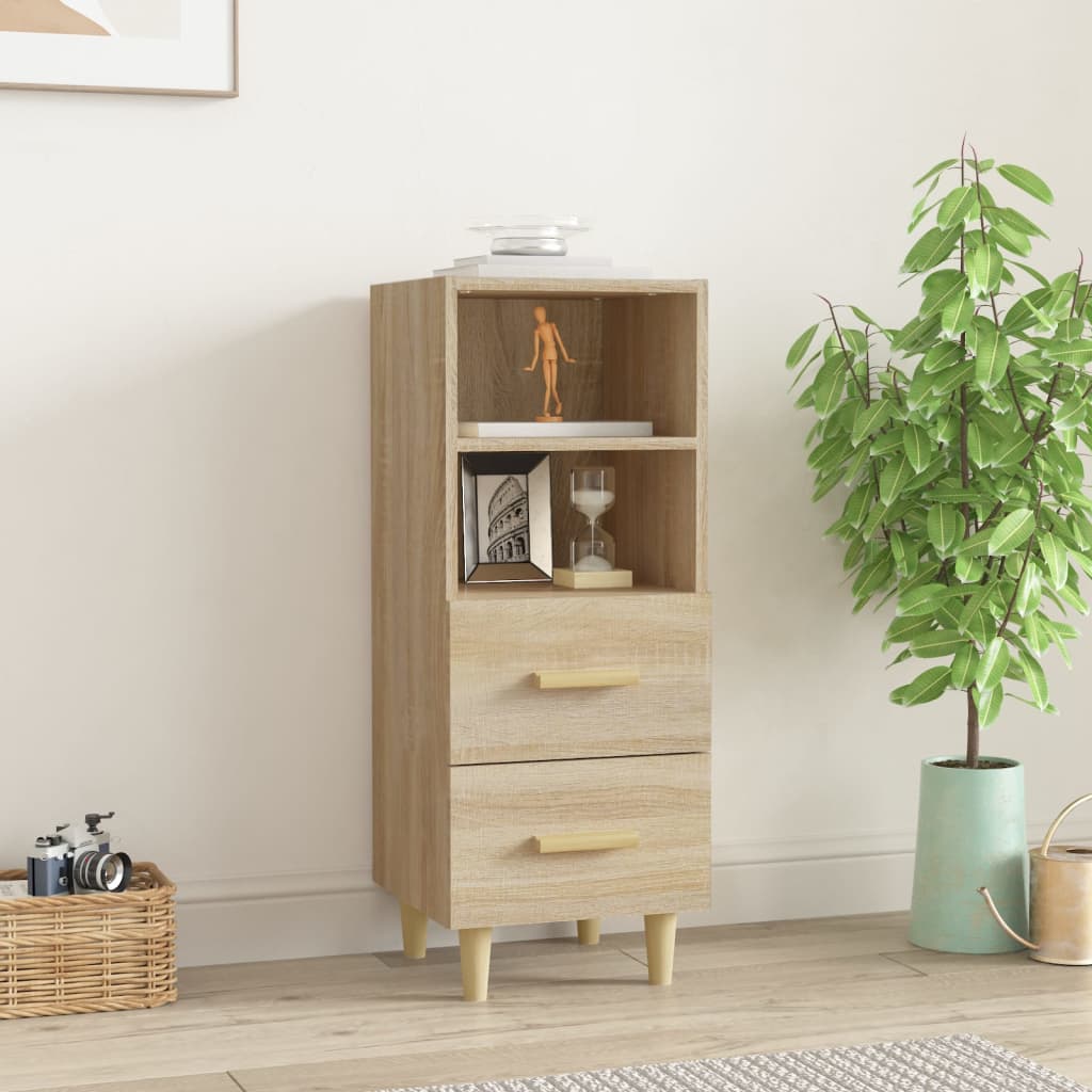 skænk 34,5x34x90 cm konstrueret træ sonoma-eg