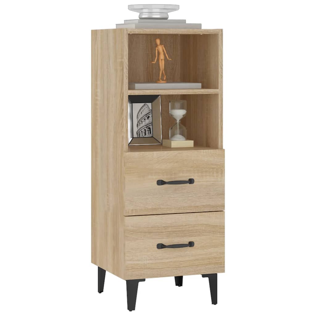 skænk 34,5x34x90 cm konstrueret træ sonoma-eg